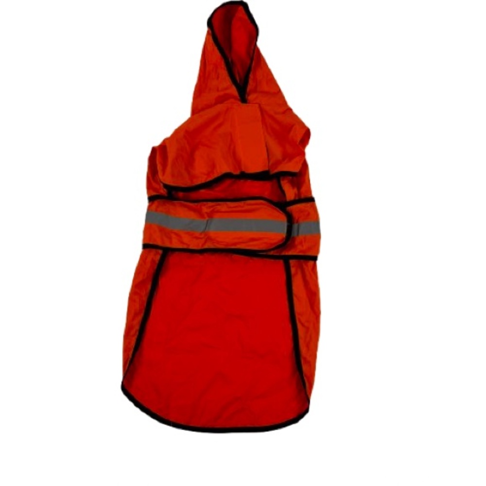Orange Hooded Reflective Dog Jacket